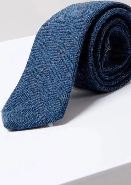 Marc Darcy Dion Blue Tweed Tie - accessories