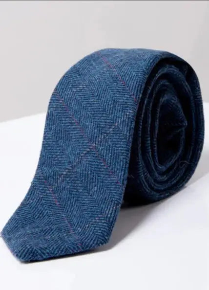 Marc Darcy Dion Blue Tweed Tie - accessories