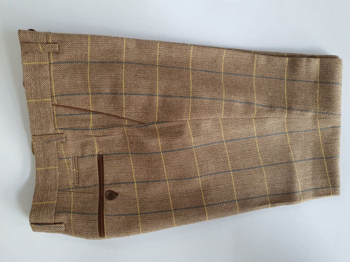 Marc Darcy DX7 Oak Tweed Check Trousers - Trousers
