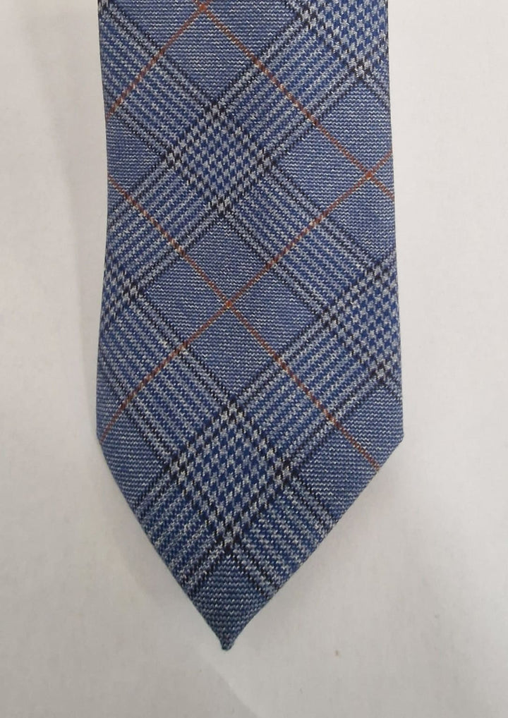 Marc Darcy George Light Blue Check Tie - accessories