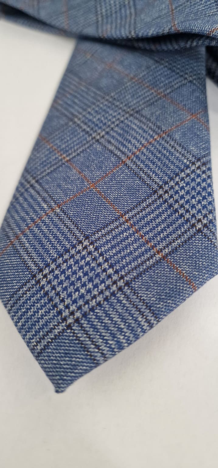 Marc Darcy George Light Blue Check Tie - accessories