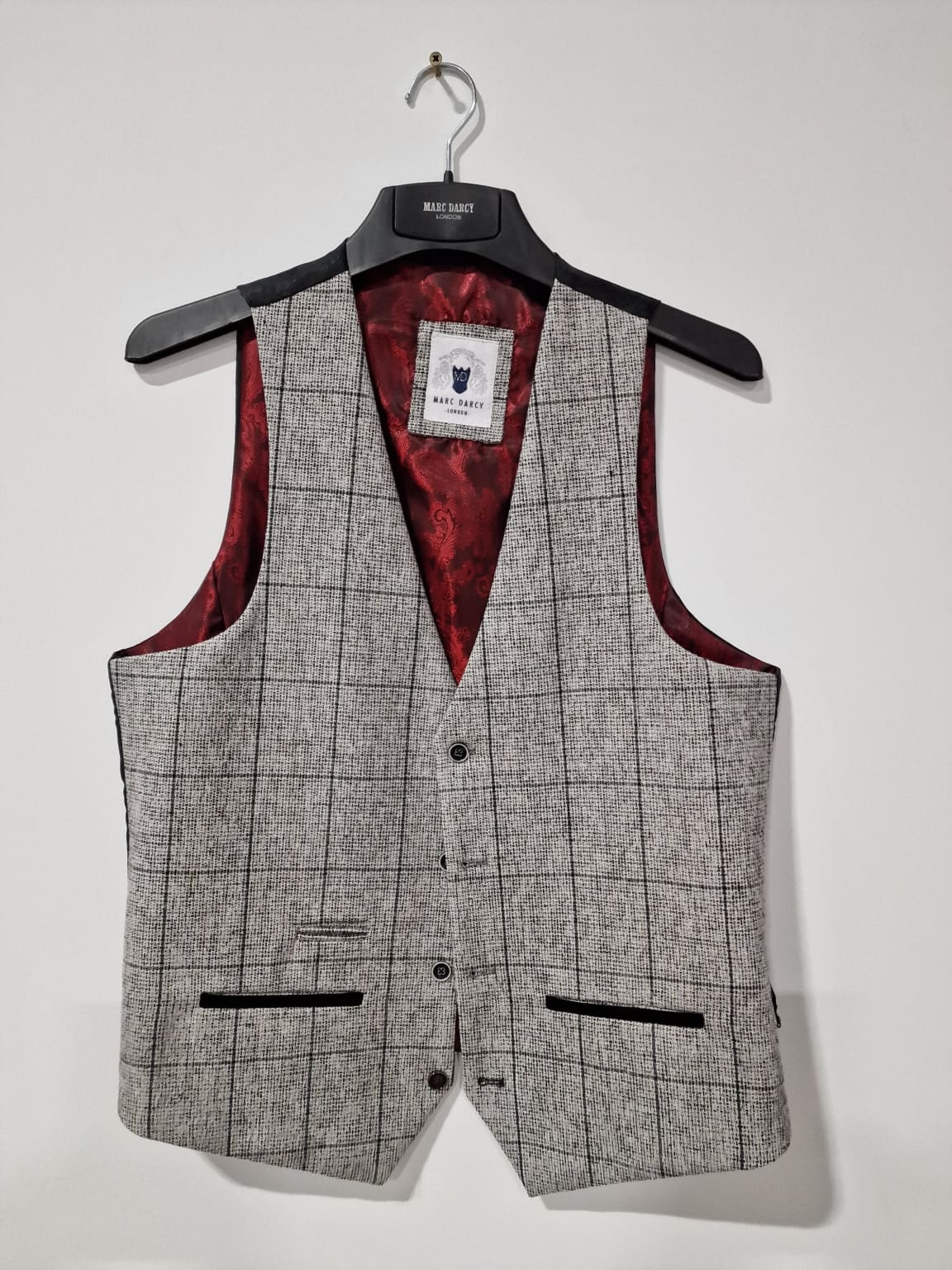 トップス sketch check tweed vest Women's Suit Vest Tweed Formal Work Wear Slim Fit Waistcoat