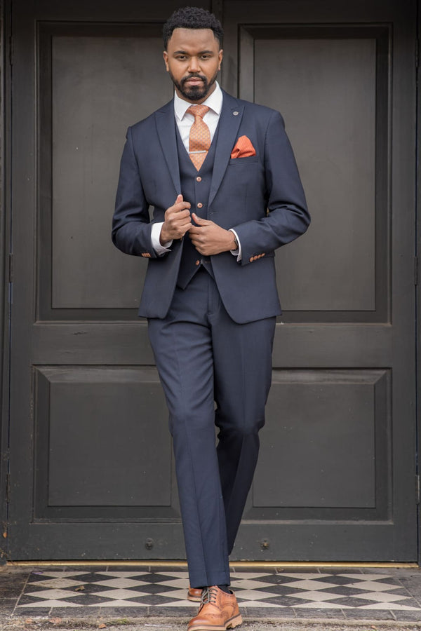 Marc Darcy Max Navy 3 Piece Suit - Suit & Tailoring