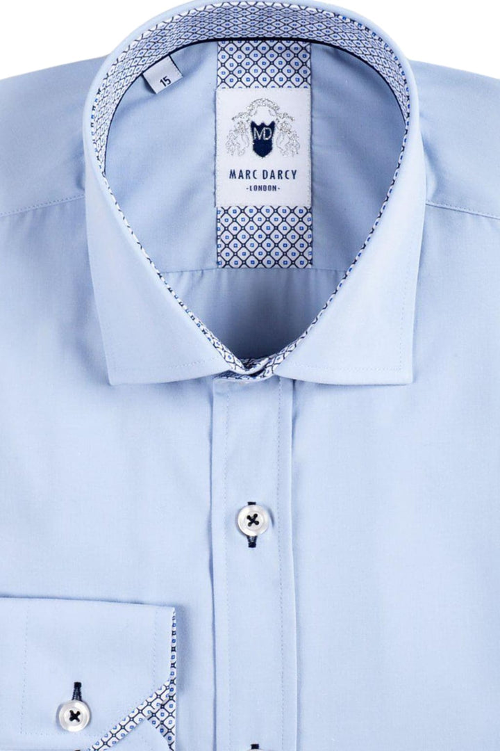 Marc Darcy Sergio Sky Blue Long Sleeve Shirt - 15’ | 38cm Shirts