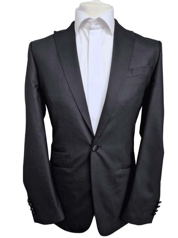 Marco Prince Black Tuxedo 2 Piece Suit 38R With 32R Trousers - Suits
