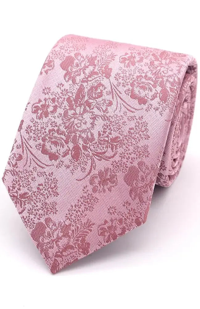 LA Smith Dusky Rose Pretty Floral Tie - Accessories