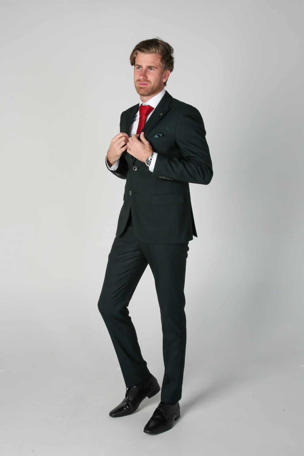 Jasper Green Men's Three Piece Suit - MENSWEARR.COM