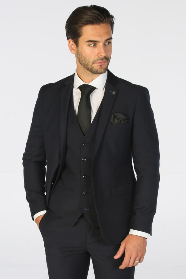 Parker Navy Three Piece Suit - Men’s Suits