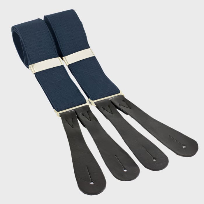 Men’s Premium Plain 35mm Braces - Navy - Plain Braces