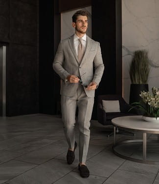 Beige Tie with Grey Suit Outfits (33 ideas & outfits) | Lookastic