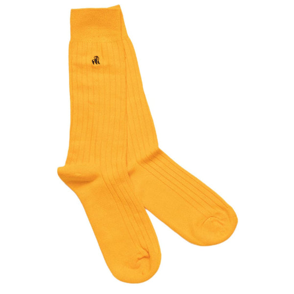 Bumblebee Yellow Bamboo Socks - UK 4-7 (US 5-7.5 / EU 37-40) - Socks