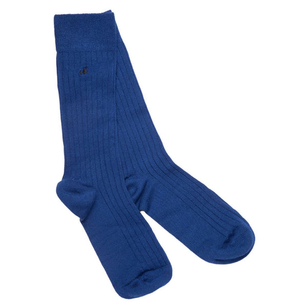 Royal Blue Bamboo Socks - UK 7-11 (US 8-12 / EU 40-47) - Socks