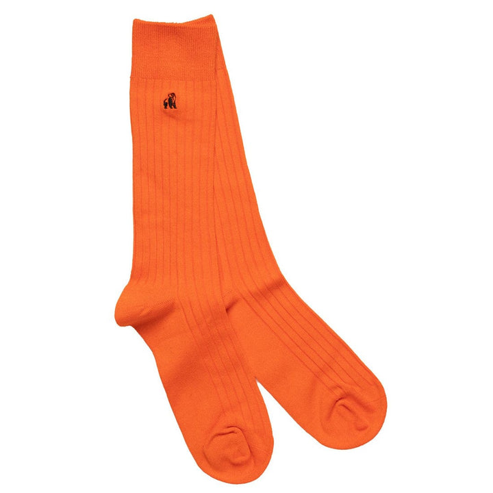 Tangerine Orange Bamboo Socks - UK 7-11 (US 8-12 / EU 40-47) - Socks