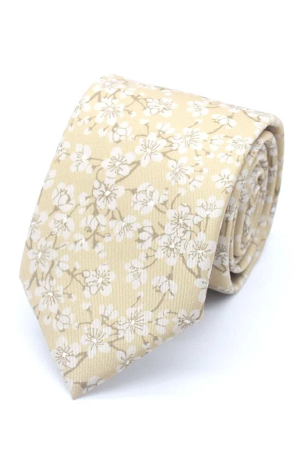 LA Smith Champagne Blossom Printed Tie