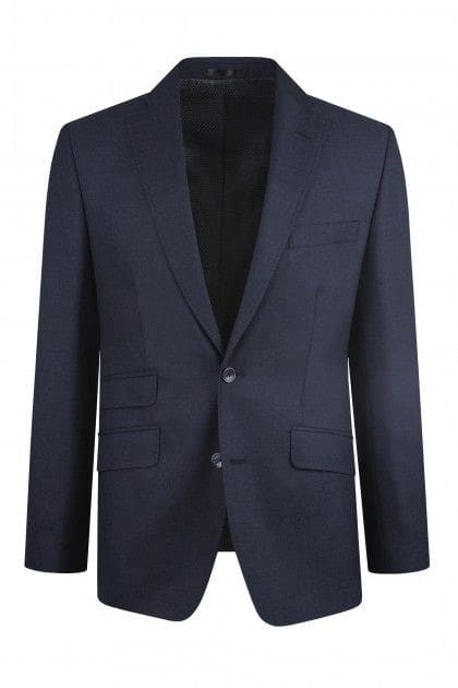 Torre Albert Dark Blue Pure Wool Light Weight Tweed Blazer - Suit & Tailoring