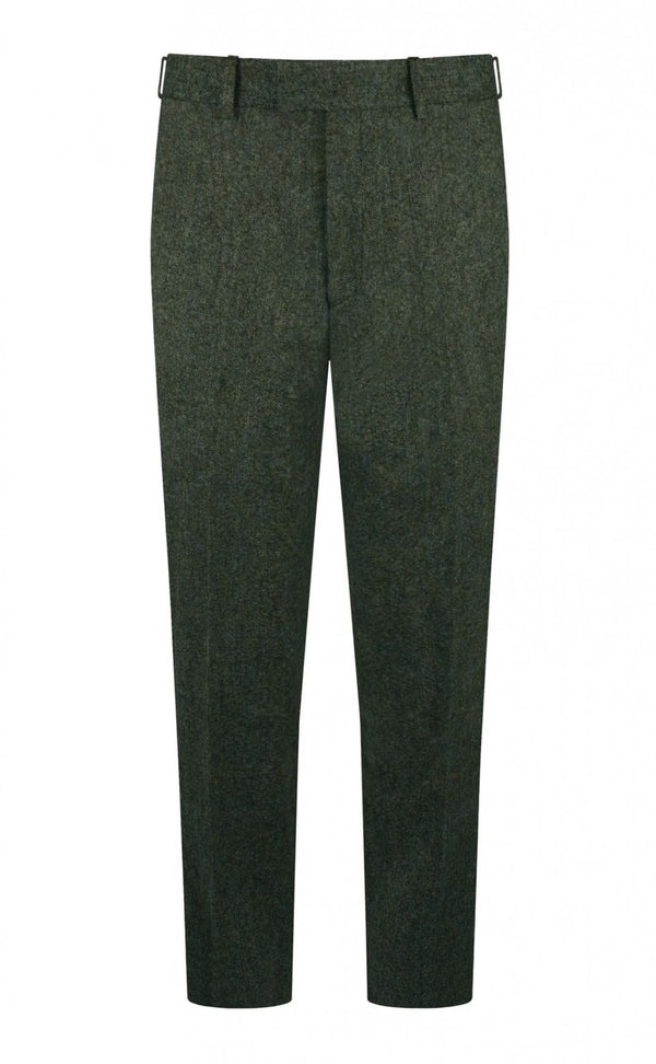 Torre Albert Green Pure Wool Tweed Trousers - 28R Pants