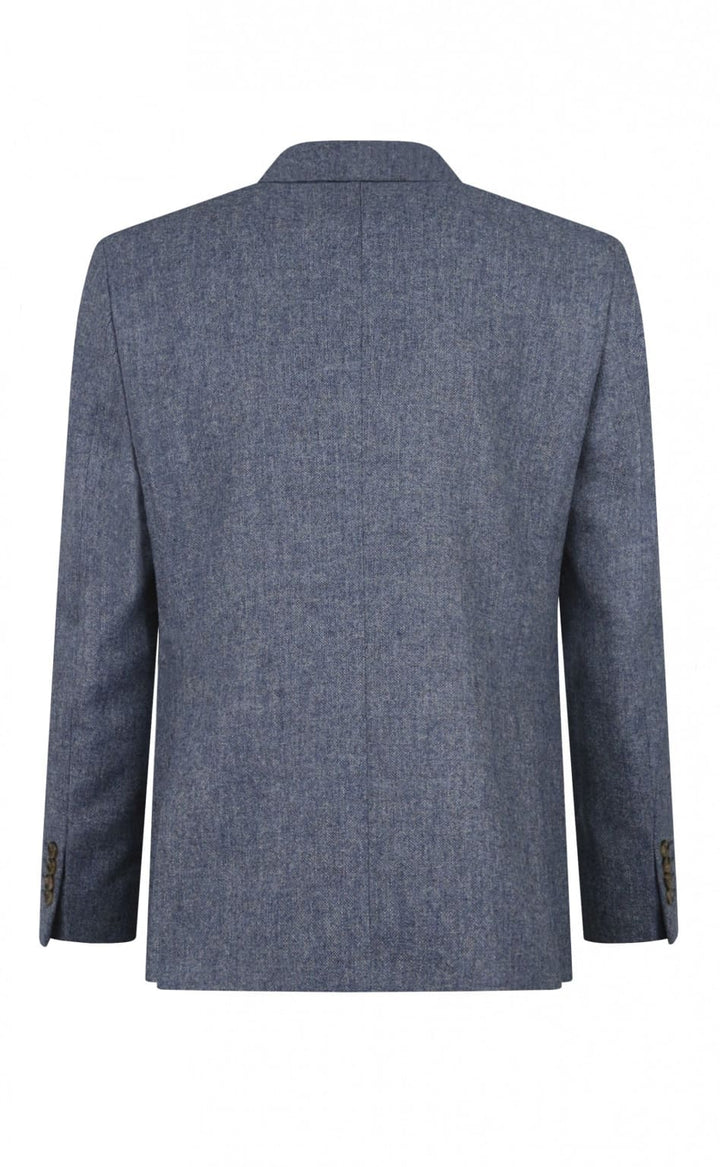 Torre Albert Sky Blue Pure Wool Light Weight Tweed Blazer - Suits
