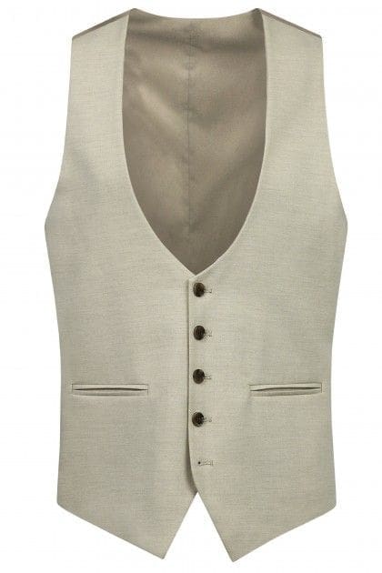 Torre PhilipBeige British Wool Twee-Herringbone Three Piece Suit