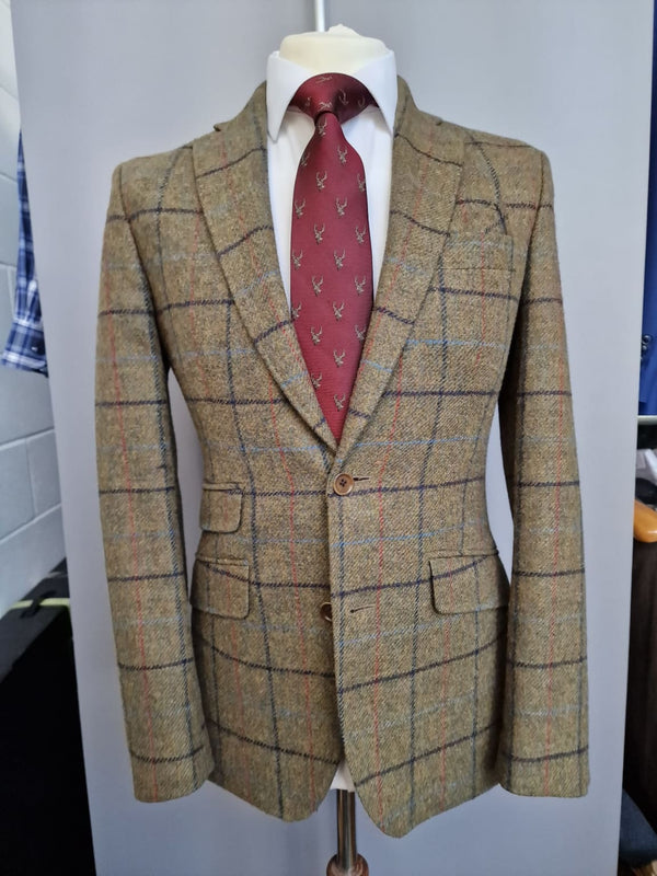 Torre Men’s Tweed Green Blazer 36R - Suits