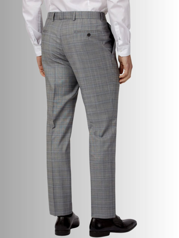 Ted Baker Grey Prince Of Wales Check Slim 2 Piece Suit - Jackets
