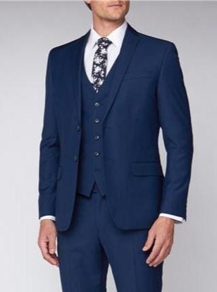 Antique Rogue Core Plain Sapphire Waistcoat - 34S - Suit & Tailoring