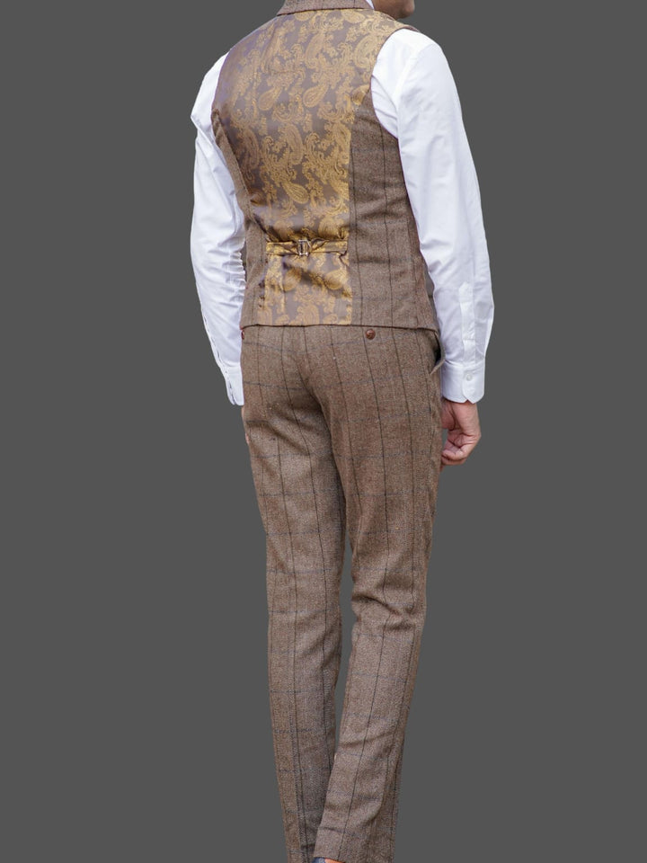 Barucci Marcus Men’s Vintage Brown Tweed Trousers - Pants