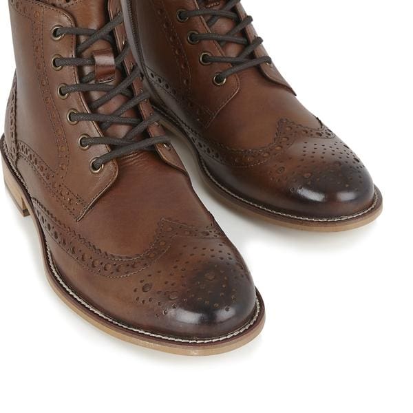 Brogue Gatsby Boot Chestnut Men’s Boots - Boots