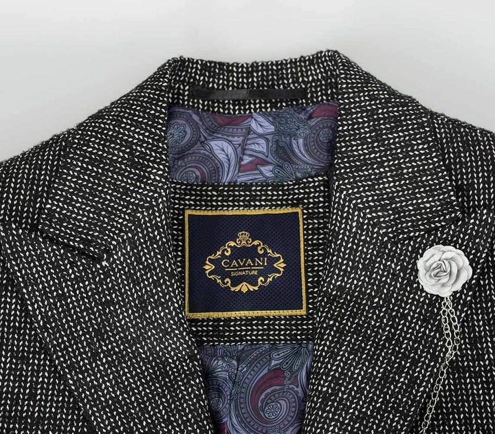 Black Casual Jacket Overcoat for Men Abe by Cavani - Coats