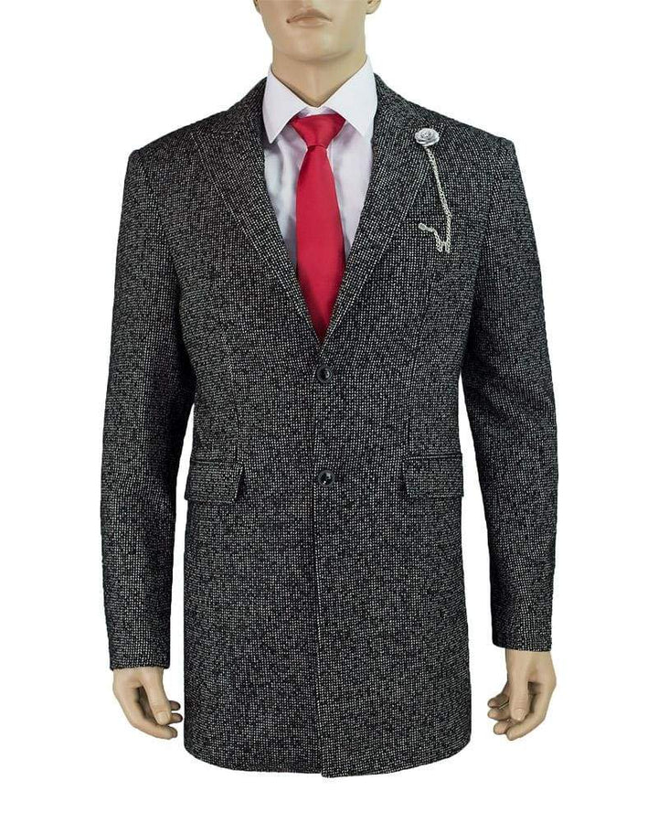 Black Casual Jacket Overcoat for Men Abe by Cavani - Coats