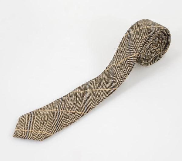 Cavani Albert Brown Tweed Tie Set - Accessories