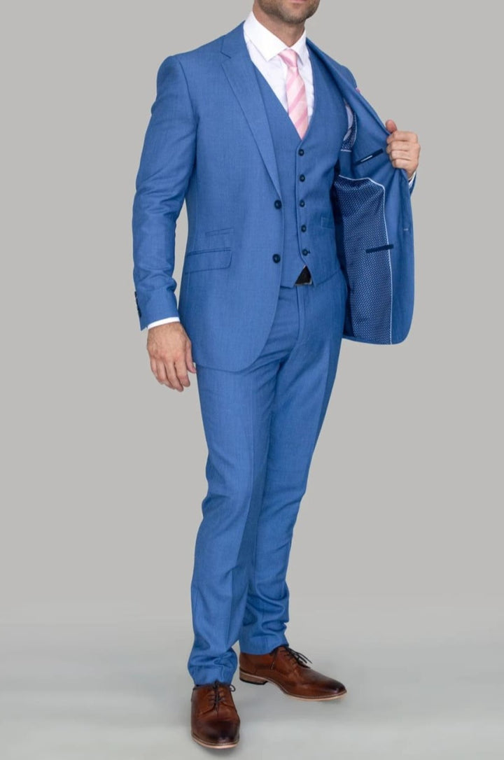 Blue Jay 3 Piece Sky Blue Suit - Suit & Tailoring