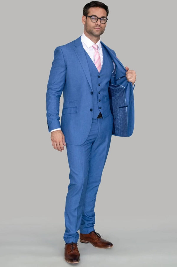 Blue Jay 3 Piece Sky Blue Suit - Suit & Tailoring
