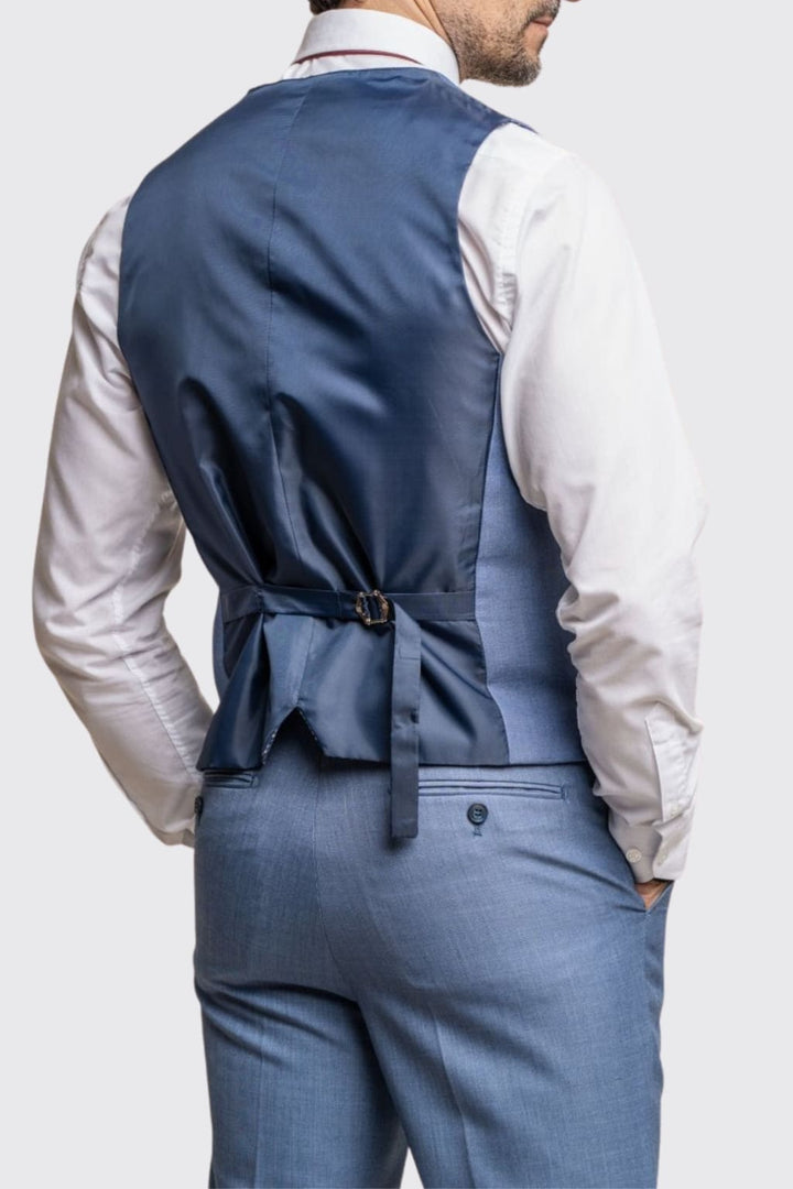 Cavani Blue Jay 3 Piece Sky Blue waistcoat - Suits