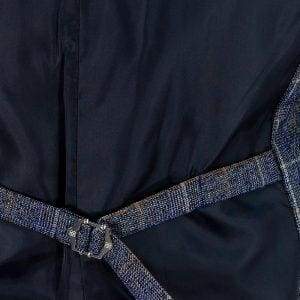 Cavani Bonita Blue Tweed Check Style Waistcoat - Suit & Tailoring