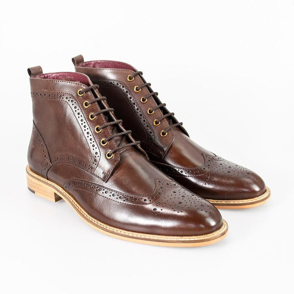 Cavani Holmes Brown Mens Leather Boots - UK7 | EU41 - Boots