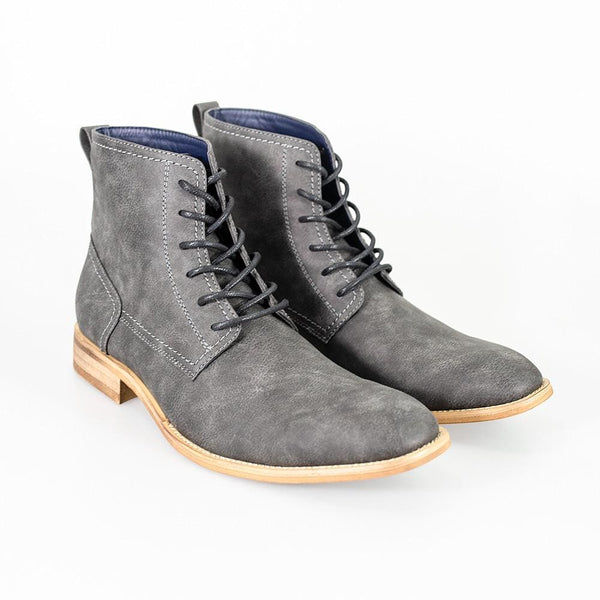 Cavani Huricane Grey Mens Leather Boots - UK7 | EU41 - Boots