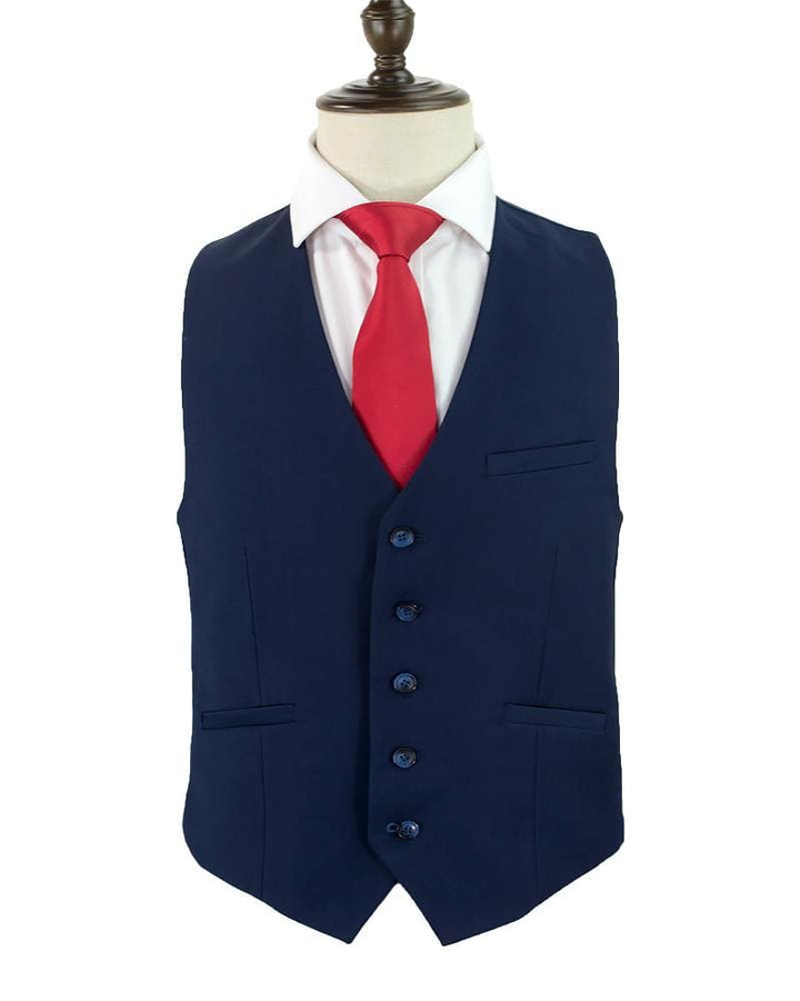 Cavani Jefferson Navy Tweed Waistcoat - 36 - Suit & Tailoring