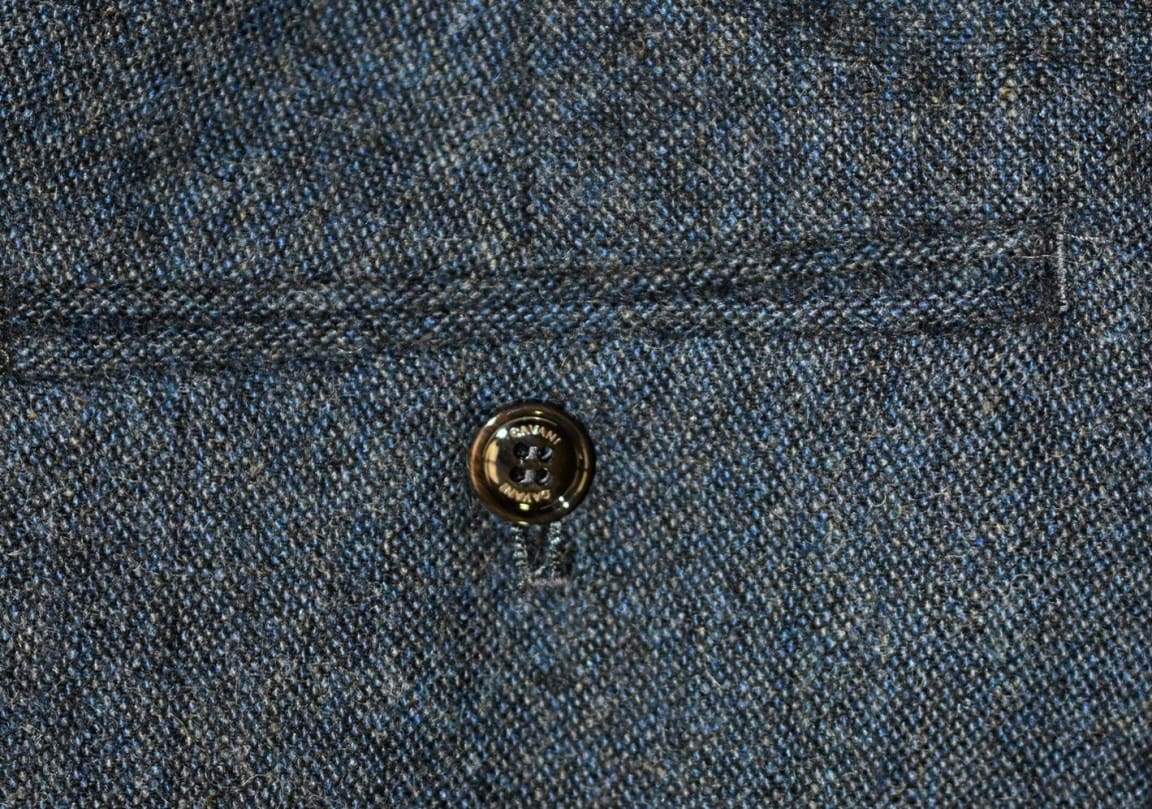 Cavani Cavani Kaos Navy Men's Slim Fit Tweed Trousers MENSWEARR