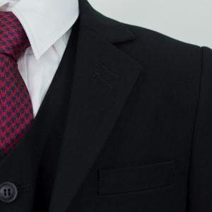 Cavani Marco Boys Three Piece Black Slim Fit Suit - Suit & Tailoring