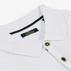 Cavani Men’s Knitwear White Polo Shirt - Shirts