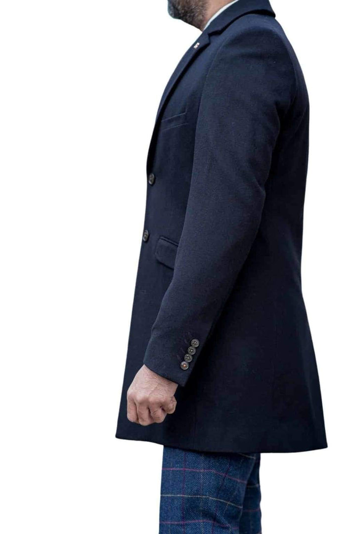 Black Crombie Style Luxury Overcoat Men’s Cavani Roman - Coats