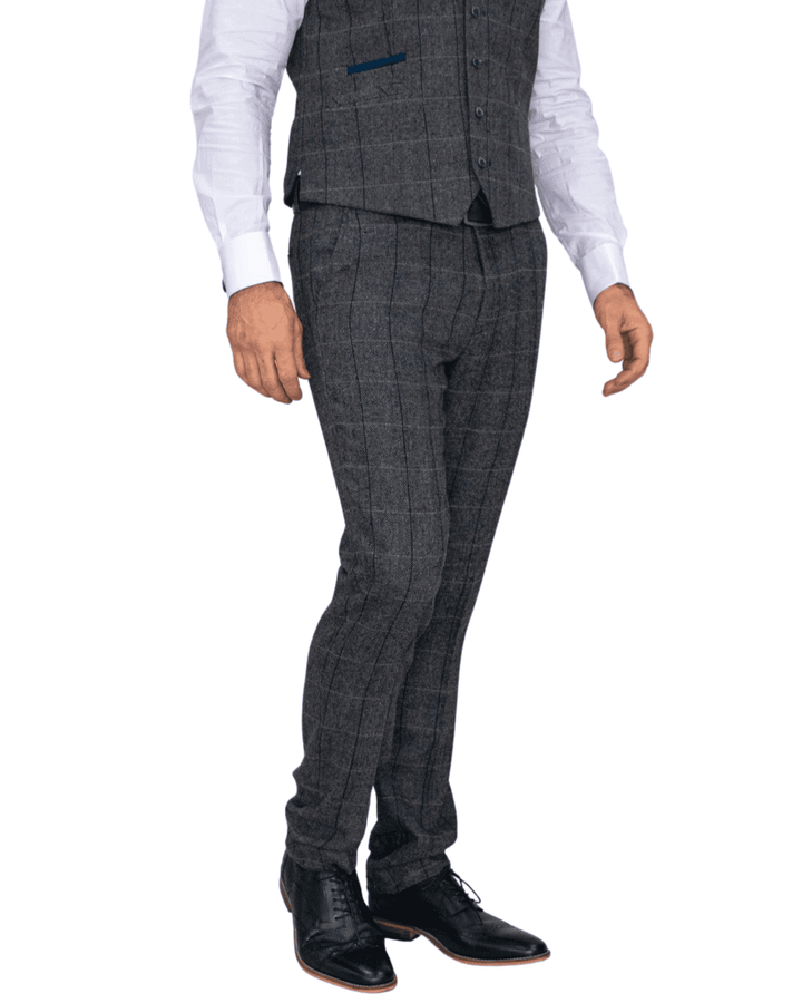 Final Clearance Men’s Clearance Tweed Trousers - Albert/Grey / 40R - Suit & Tailoring