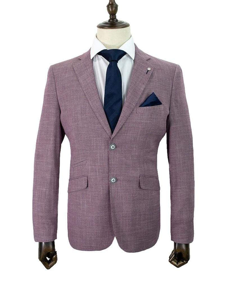 Cavani Miami Lilac Slim Fit Tweed Style Blazer - 34 - Suit & Tailoring