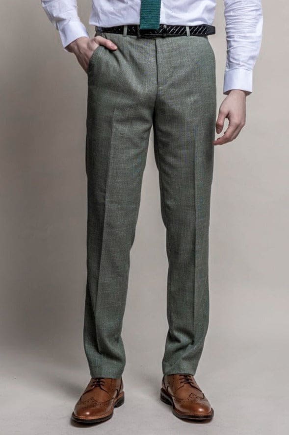 Cavani Miami Men’s Sage Green Trousers - 28R - Trousers