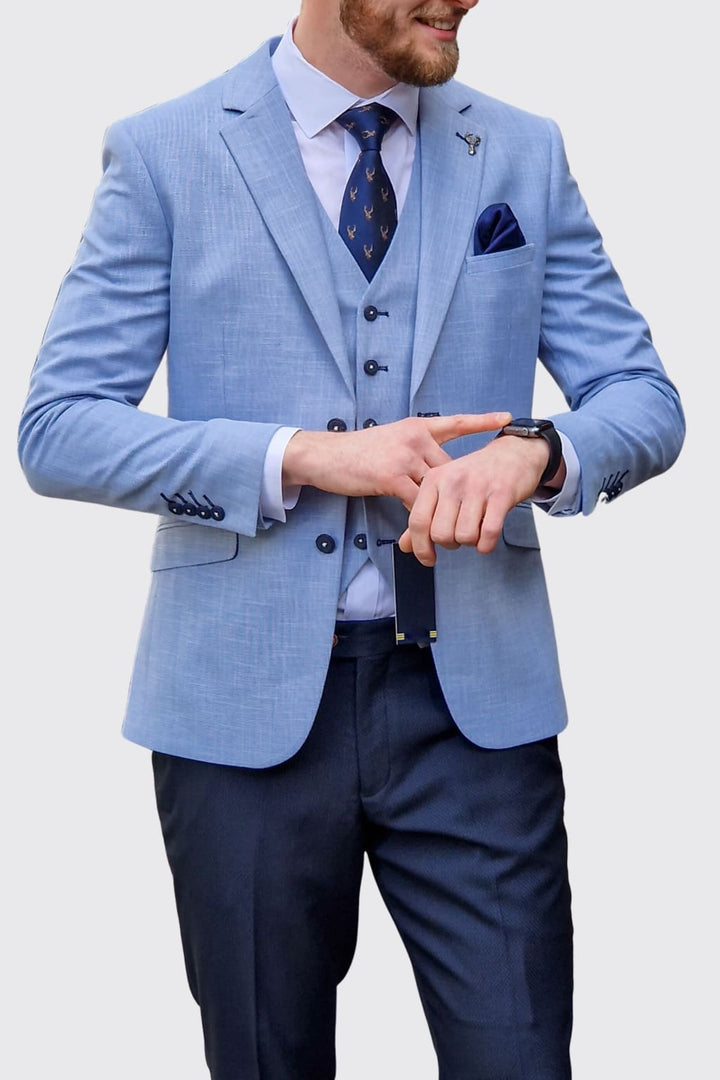 Cavani Miami Men’s Sky Blue Blazer - Suit & Tailoring