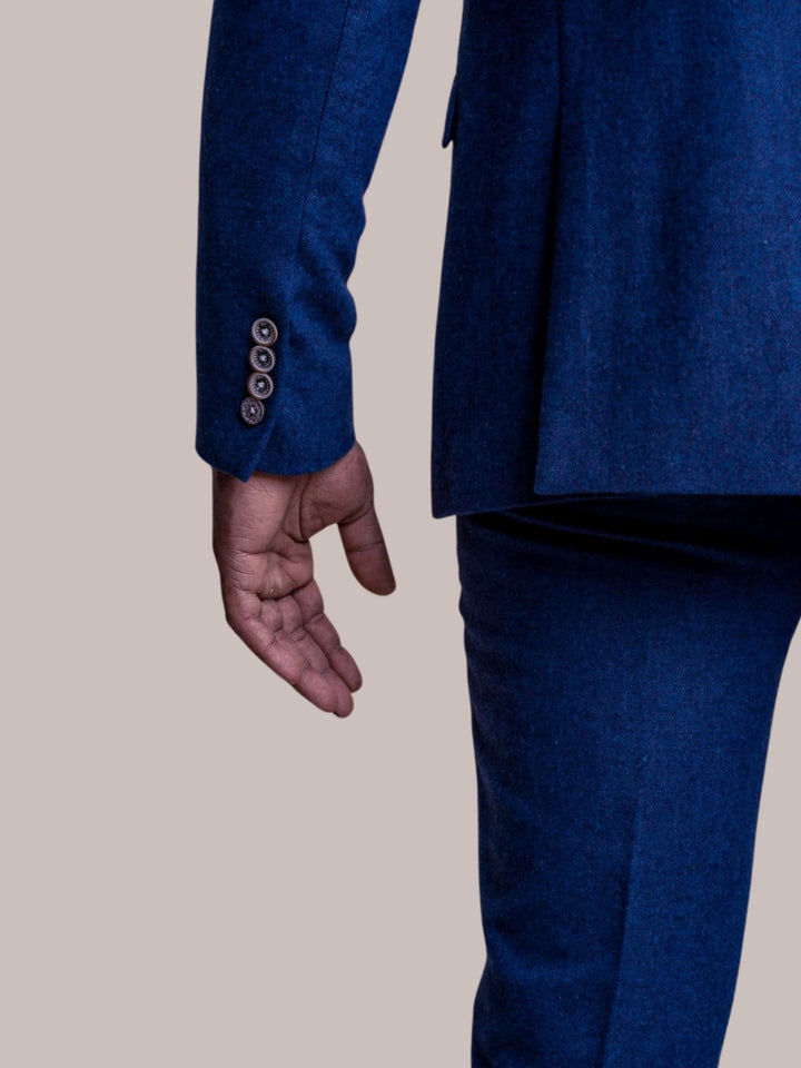 Cavani Orsan Men’s Blue Tweed Trousers - Trousers