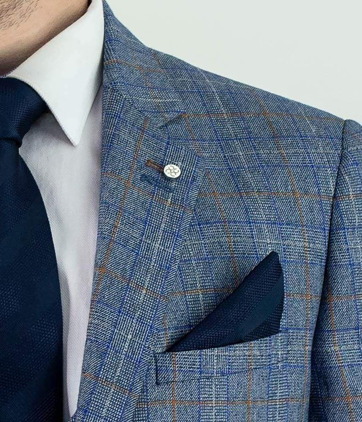 Cavani Albert Mens Brown Tweed Three Piece Suit - Suit & Tailoring