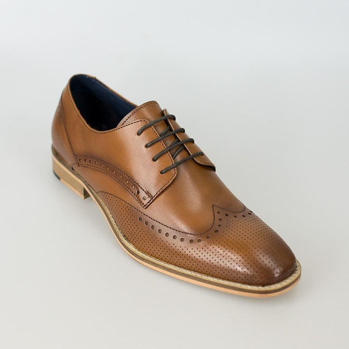 Cavani Rome Tan Mens Leather Shoes - UK7 | EU41 - Shoes
