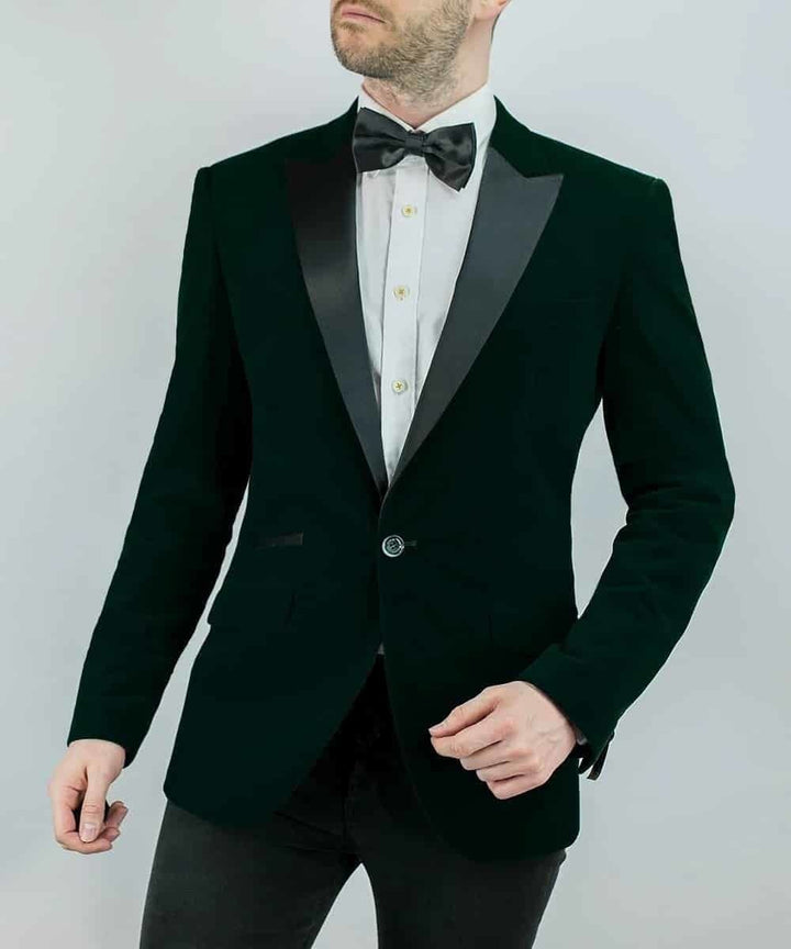 Rosa Forest Slim Fit Velvet Style Jacket - 34 - Suit & Tailoring