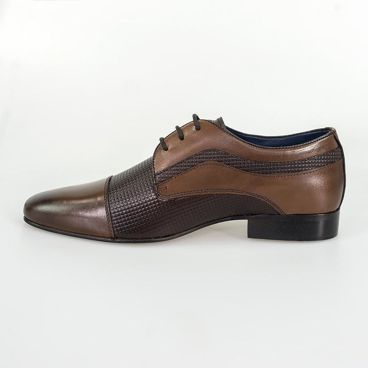 Cavani Ryan Brown Mens Leather Shoes - Shoes